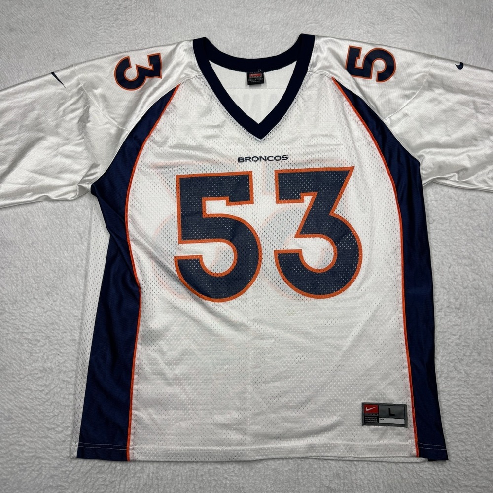 Vintage Nike Denver Broncos Bill Romanowski Jersey Super Bowl 98-99 Men's Large